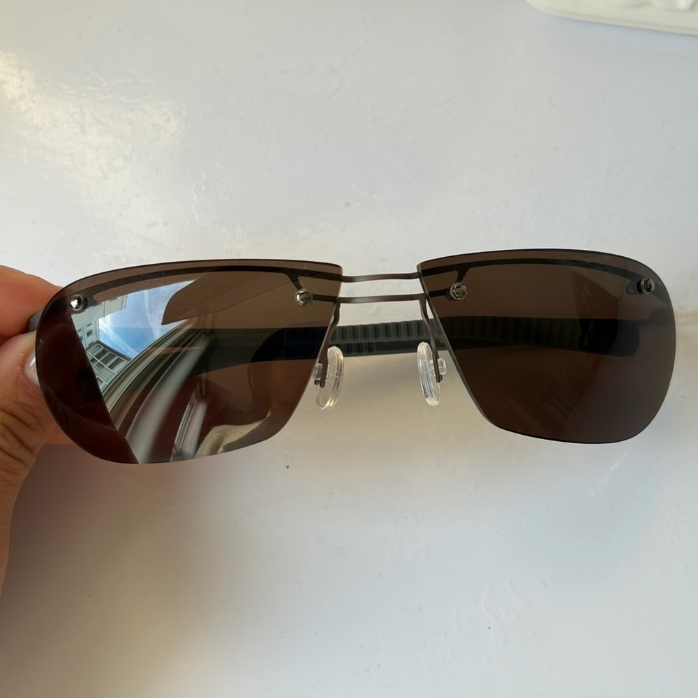 Vintage Brown Rimless Women’s Sunglasses